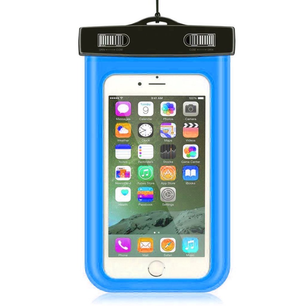 Cell Phone Waterproof Case Dry Pouch Bag, Up to 6.0" for Iphone 7,6s Plus- Samsung Galaxy S7 Edge, S6, S5,HTC,LG(Blue)