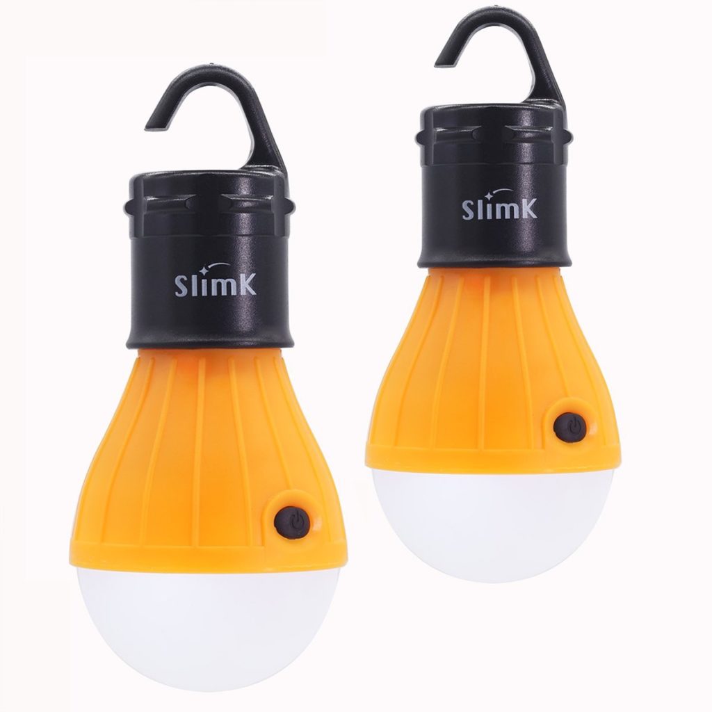 2 Pack LED Lantern for Camping Lights,SlimK Night Lamp Emergency Tent Bulb,Portable,Battery Powered