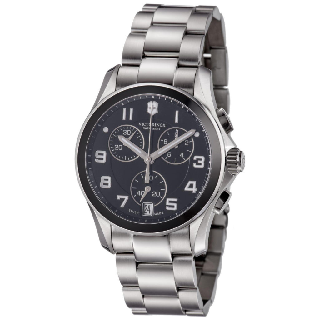Victorinox Swiss Army 241544 Men's Chronograph Classic Black Dial Bracelet Watch