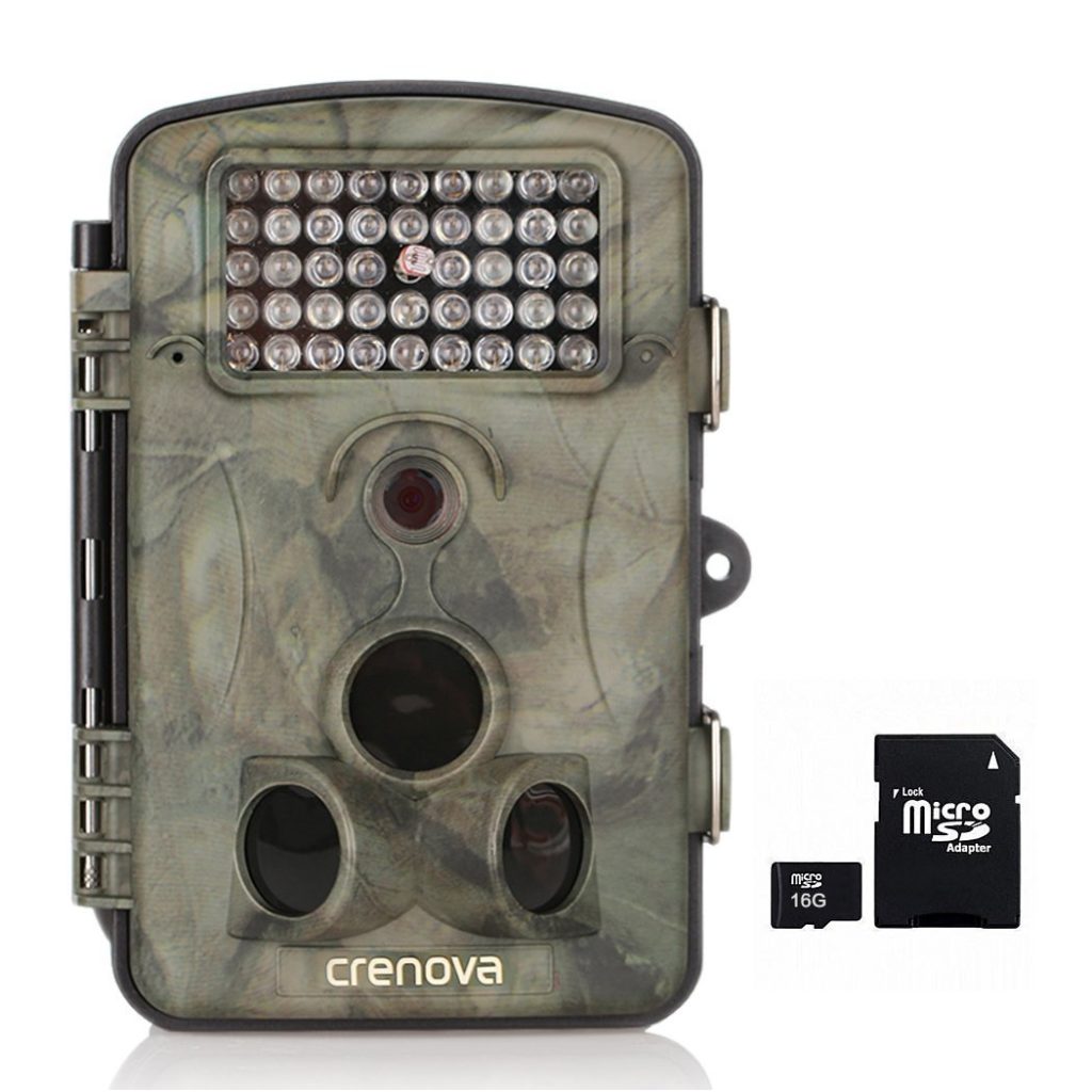 Crenova 12MP 1080P HD Game & Trail Hunting Camera Night Vision up to 65ft with 42pcs 940nm IR LEDs and 120 Wide Angle, 2.4" LCD Display,0.6s Trigger Time Game Camera(Camera+16GB Card)