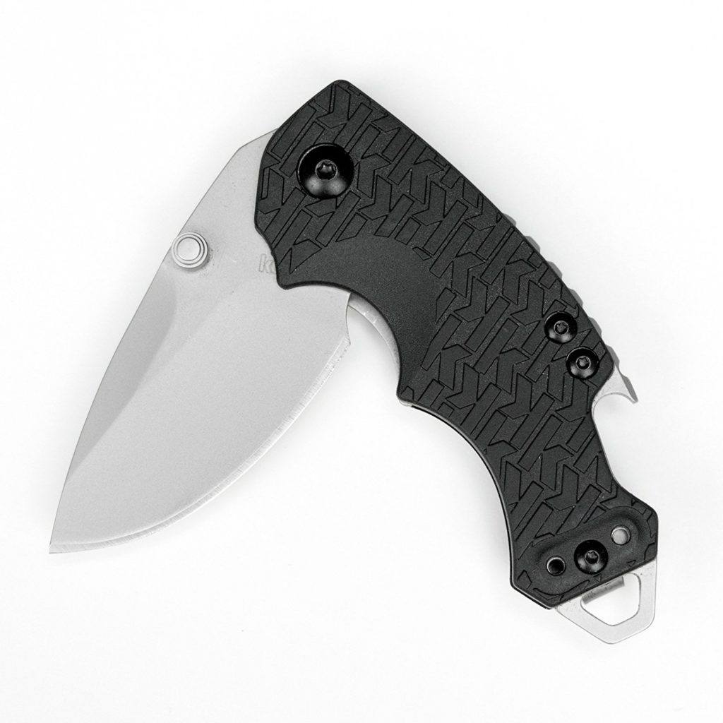 Kershaw Shuffle Multifunction Pocket Knife (8700) with 2.4 In. Stainless Steel Blade with Bead-Blasted Finish and Black K-Texture Handle, Features Flathead Screwdriver and Bottle Opener, 2.8 oz