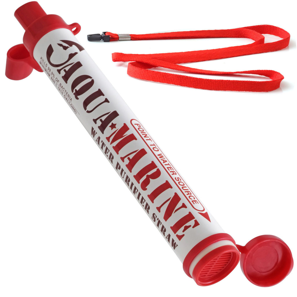 AquaMarine Purifier Straw Water Filter Personal Survival Kit Emergency Gear