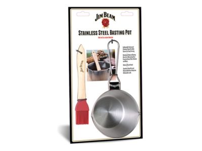 Jim Beam Stainless Steel Basting Pot & Silicone Spoon Brush