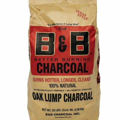 B&B Charcoal 20lb Oak Lump Charcoal 