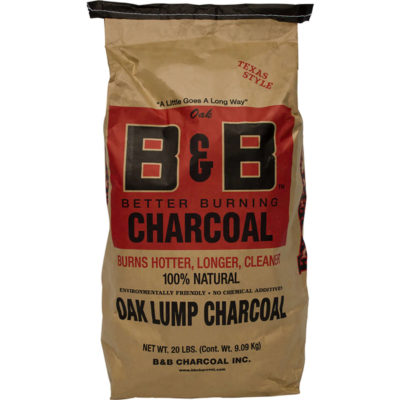 B&B Charcoal All Natural Lump Charcoal 20 lb