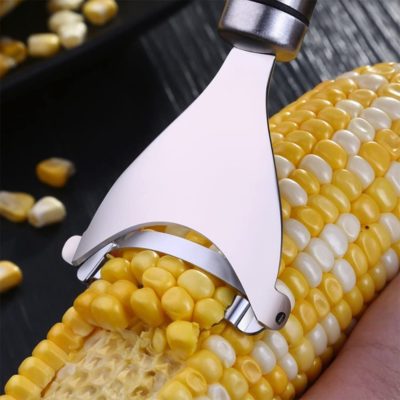 Corn Peeler,Magic Corn stripper for corn on the cob remover tool ,Stainless steel multifunctional Kitchen Grips Cob Cutter Kerneler，with Hand Protector