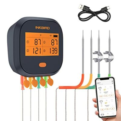 Inkbird WiFi Grill Meat Thermometer IBBQ-4T with 4 Colored Probes