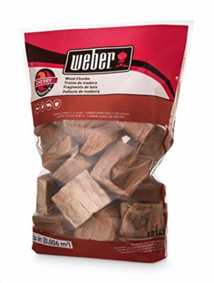 Weber Cherry Chunks, 350 cu. in. (0.006 Cubic Meter), 4 lb, Natural Wood Color