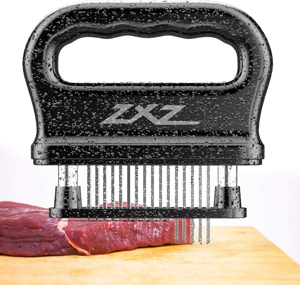 ZXZ Meat Tenderizer, 48 Stainless Steel Sharp Needle Blade, Heavy Duty Cooking Tool for Tenderizing Beef, Turkey, Chicken, Steak, Veal, Pork, Fish, Christmas Cooking Set