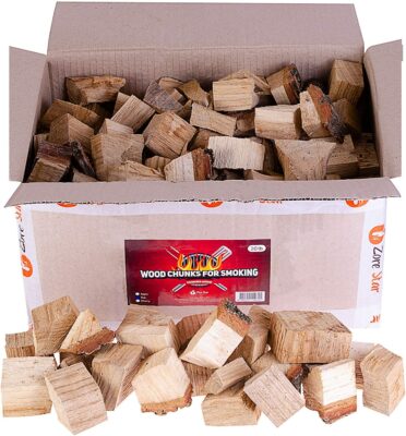 Zorestar Oak Smoker Wood Chunks, BBQ Cooking Natural Wood Chunks for All Smokers, 15-20 lbs