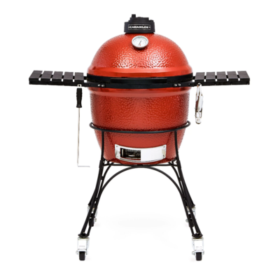 Classic Joe I 18 in. Charcoal Grill in Red with Cart, Side Shelves, Grill Gripper, and Ash Tool