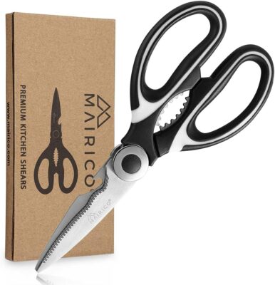 MAIRICO Ultra Sharp Premium Heavy Duty Kitchen Shears- Ultimate Heavy Duty Scissors for Cutting Chicken, Poultry, Fish, Meat and Poultry Bones