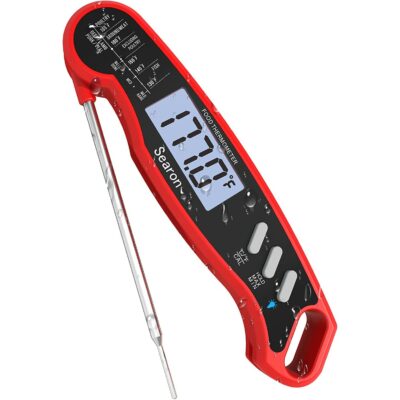 Digital Meat Thermometer Instant Read Out - Backlight Water-Resistant Kitchen Food Thermometer for BBQ Grilling Smoker Baking Turkey.