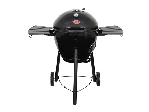 Char-Griller E4822 Premium Kettle Charcoal BBQ Grill & Smoker, Black
