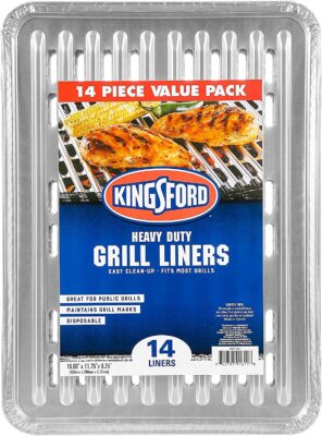 Kingsford Extra Tough Aluminum Grilling Foil Liners, 14ct | Foil Grill Liners For Grilling, Cooking, And Steaming | Kingsford Extra Tough Grilling Accessories