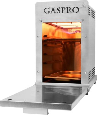 GASPRO 1500℉ Professional Propane Infrared Steak Grill, Quick Cooking Portable Steak Broiler for Meat, Seafood, Veggies and More | Stainless Steel