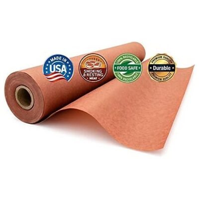 Pink Butcher Paper Roll (17.75 inches x 100 feet), Unbleached, Unwaxed & Uncoated for Smoking & Resting Meat by Paper Pros