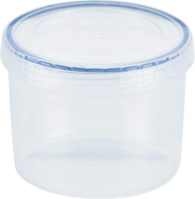 LocknLock Easy Essentials Twist Food Storage lids/Airtight containers, BPA Free, Short-22 oz-for Fruits, Clear